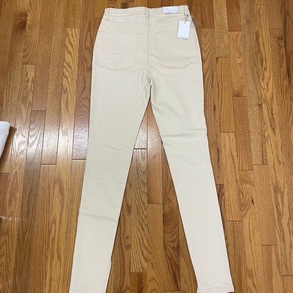 We Wore What Slit Hem Stretch Denim Zus Unbleached Size 28 NWT - Picture 4 of 7